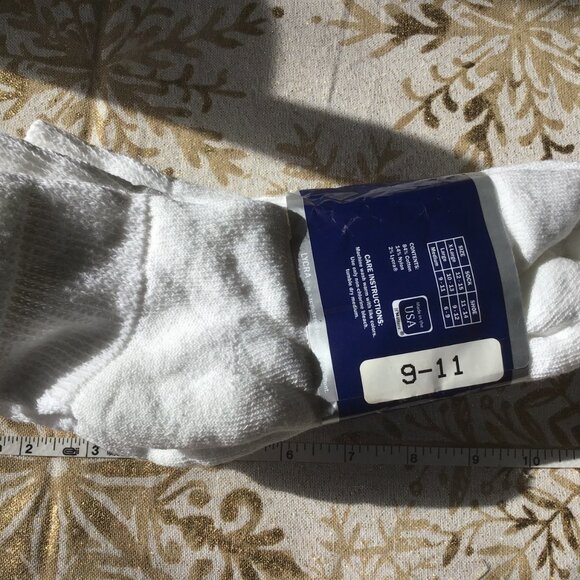 New Dia-Medic White Bootie Socks - 3 Pack - Non-Binding - Size 9 - 11 - Picture 3 of 7
